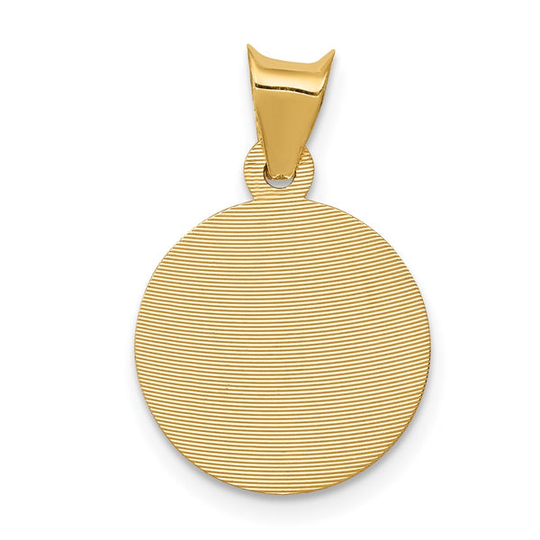 14KT Yellow Gold Baptism Charm Pendant. Chain not Included
