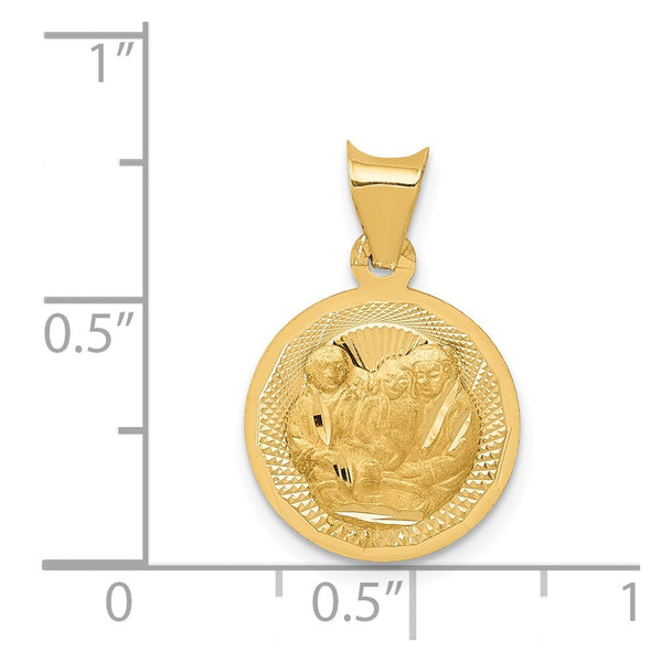 14KT Yellow Gold Baptism Charm Pendant. Chain not Included