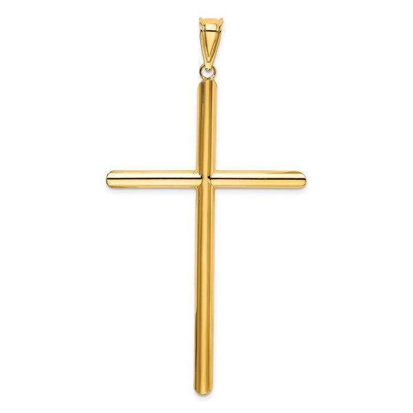 14KT Yellow Gold 73X42MM Cross Pendant. Chain Not Included