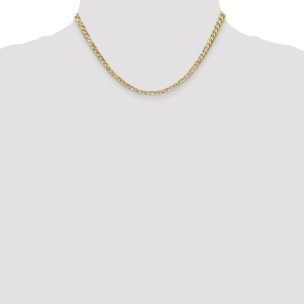 14KT Yellow Gold 16-inch 3.8MM Lobster Clasp Curb Chain