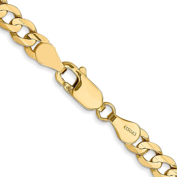 14KT Yellow Gold 24-inch 4.5MM Lobster Clasp Curb Chain