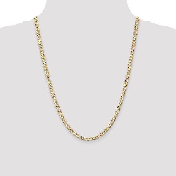 14KT Yellow Gold 24-inch 4.5MM Lobster Clasp Curb Chain