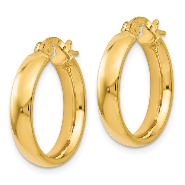 14KT Yellow Gold 20X18MM Hoop Earrings