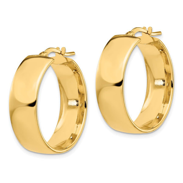 14KT Yellow Gold 25X23MM Hoop Earrings