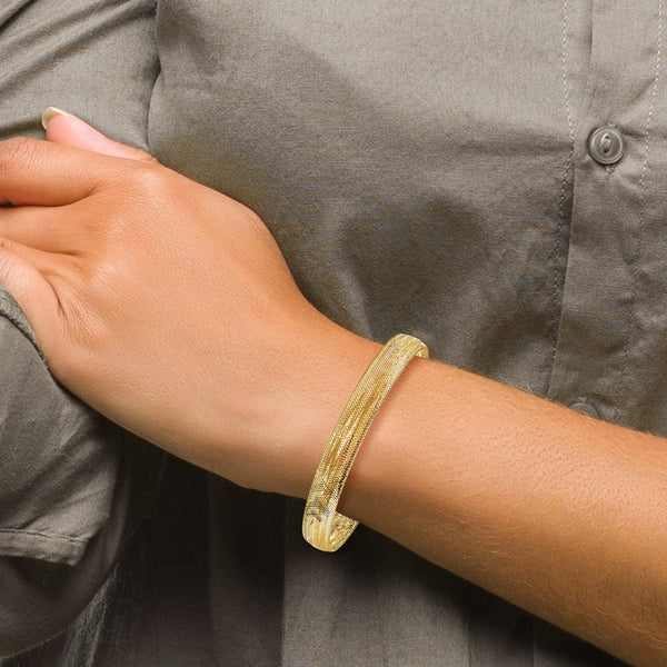 14KT Yellow Gold Mesh Stretch Bracelet