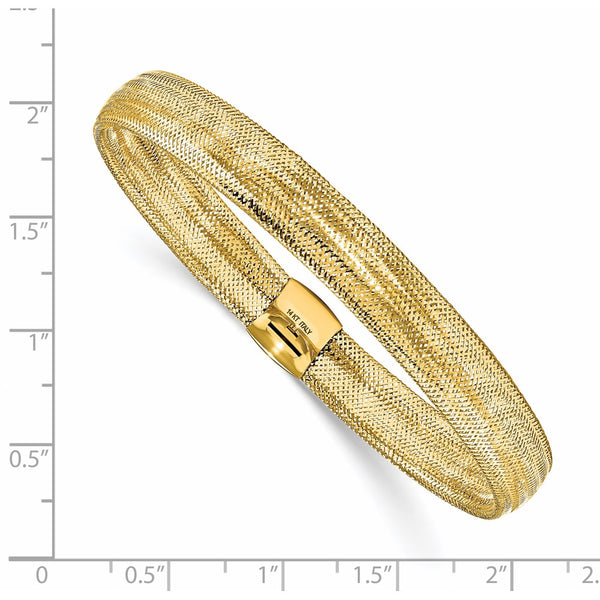 14KT Yellow Gold Mesh Stretch Bracelet
