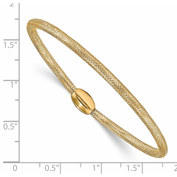 14KT Yellow Gold 3MM Mesh Stretch Bracelet