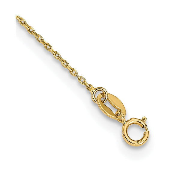 14KT Gold Tri-Color 18-inch Cross Beaded Rosary Necklace