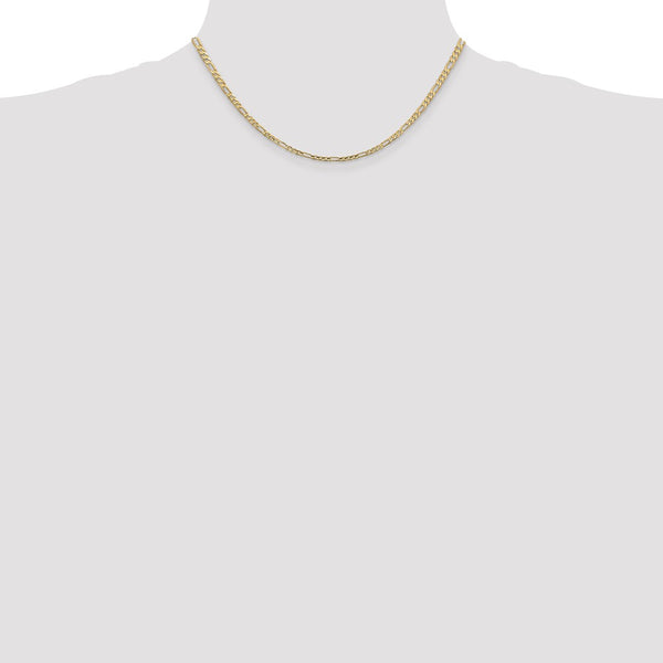 14KT Yellow Gold 16-inch 3MM Lobster Clasp Figaro Chain