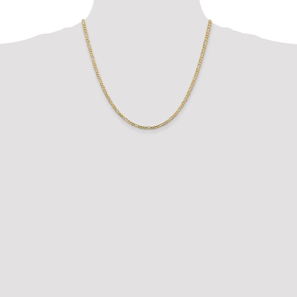 14KT Yellow Gold 20-inch 3MM Lobster Clasp Figaro Chain