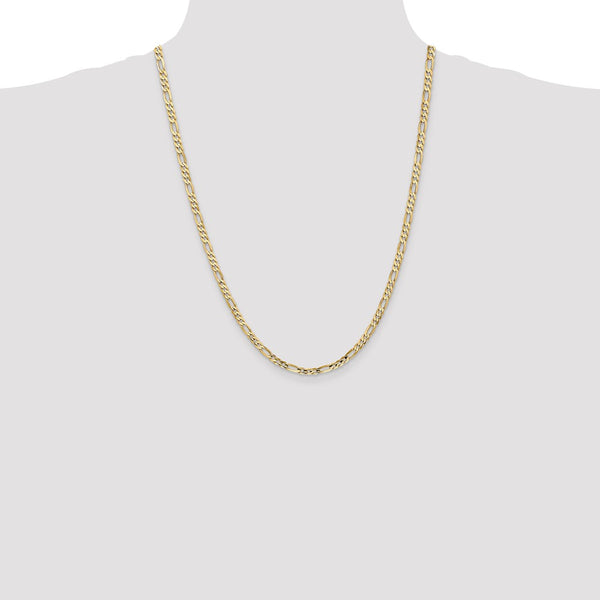 14KT Yellow Gold 24-inch 4MM Lobster Clasp Figaro Chain