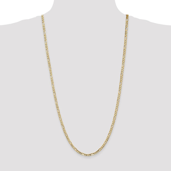 14KT Yellow Gold 30-inch 4MM Lobster Clasp Figaro Chain