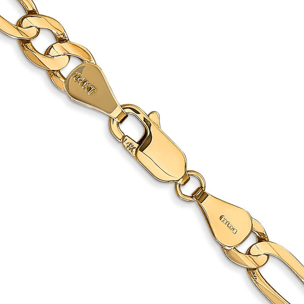 14KT Yellow Gold 22-inch 5.5MM Lobster Clasp Figaro Chain