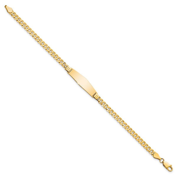 14KT Yellow Gold 8-inch 7.5MM ID Curb Bracelet