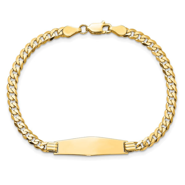 14KT Yellow Gold 8-inch 7.5MM ID Curb Bracelet