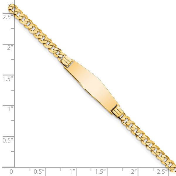 14KT Yellow Gold 8-inch 7.5MM ID Curb Bracelet