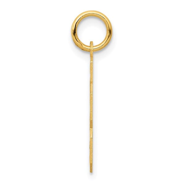 14KT Gold Small Satin Number 23 Charm Pendant. Chain not Included.