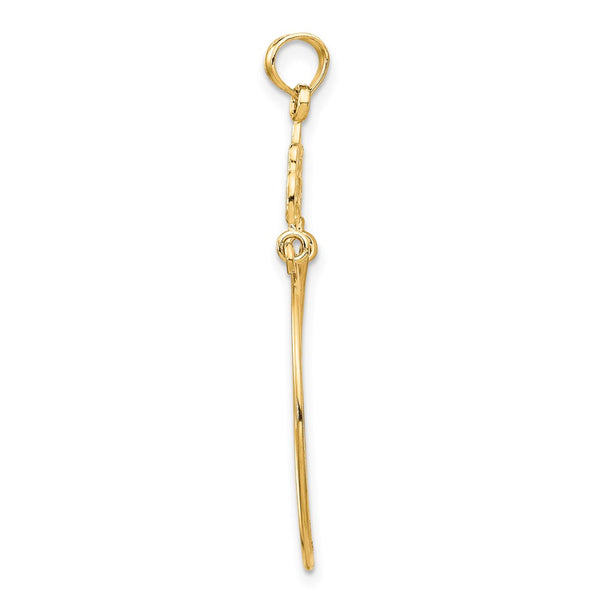 14KT Gold Filigree Charm Pendant. Chain not Included. Holder