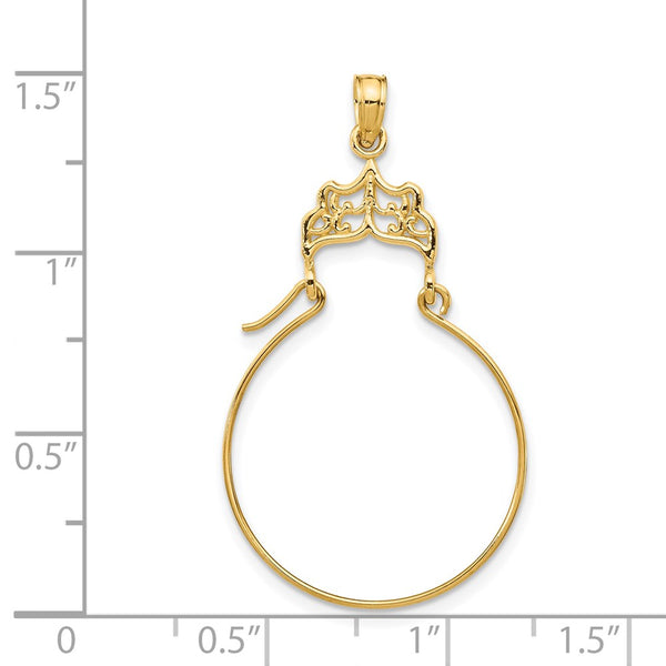 14KT Gold Filigree Charm Pendant. Chain not Included. Holder