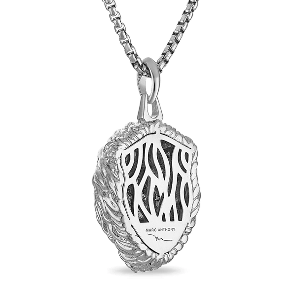 Bulova Marc Anthony Collection Sterling Silver and 1/5 CTW Natural Diamond Lion Pendant