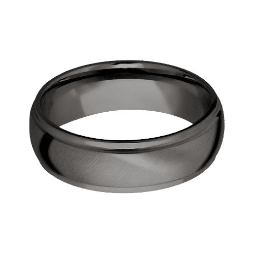 Lashbrook Tantalum Noir Band with Angled Satin Polished Finish