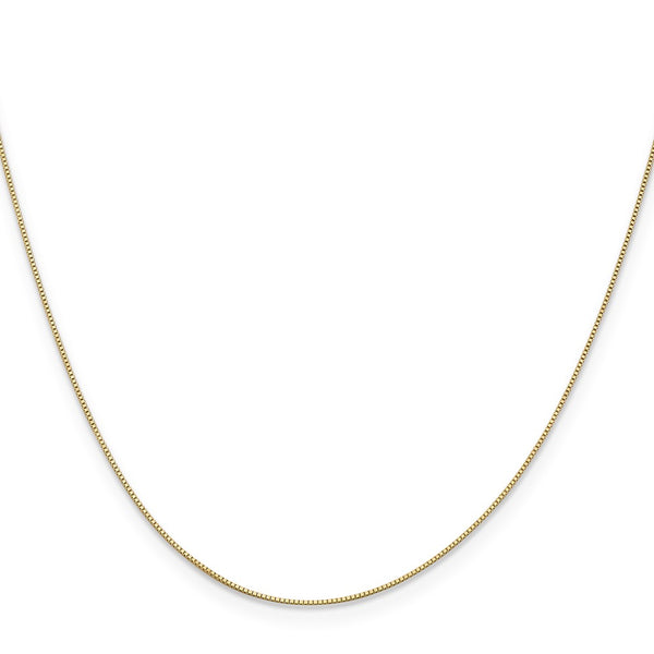 14KT Yellow Gold 16-inch 0.5MM Box Pendant Chain
