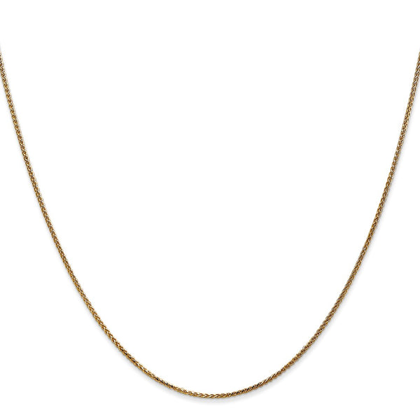 14KT Yellow Gold 16-inch 1MM Diamond-cut Spiga Link Pendant Chain