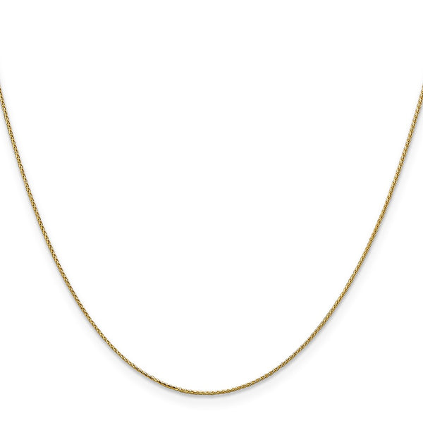 14KT Yellow Gold 16-inch 0.65MM Diamond-cut Spiga Link Pendant Chain