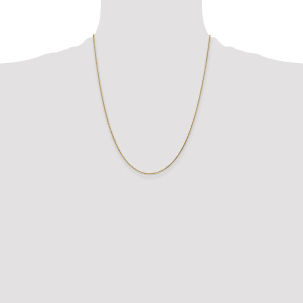 14KT Yellow Gold 22-inch 0.95MM Diamond-cut Cable Pendant Chain
