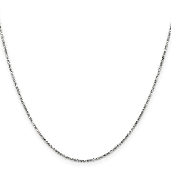 14KT White Gold 18-inch 1.1MM Rope Pendant Chain