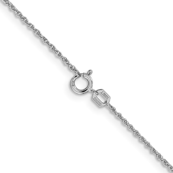 14KT White Gold 18-inch 1.1MM Rope Pendant Chain