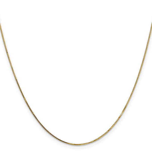 14KT Yellow Gold 16-inch 0.7MM Box Pendant Chain