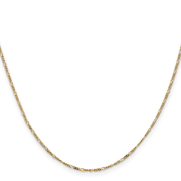 14KT Yellow Gold 20-inch 1.25MM Flat Figaro Chain
