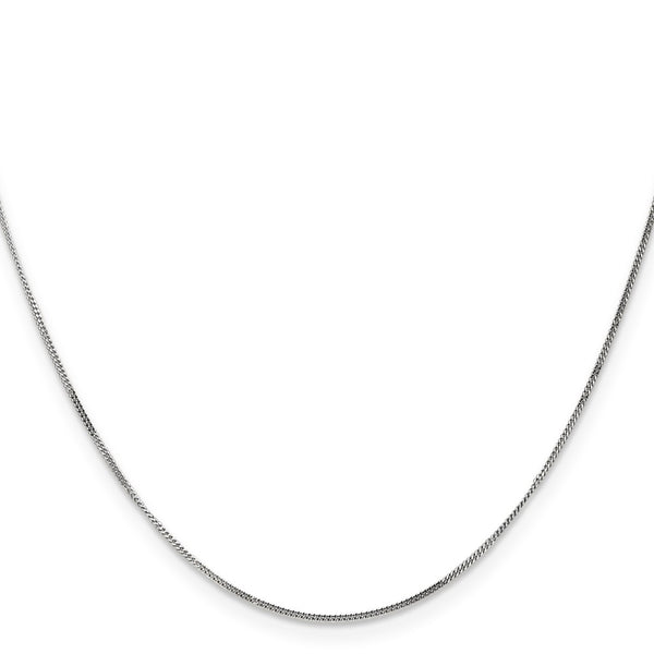 14KT White Gold 16-inch 0.9MM Curb Pendant Chain