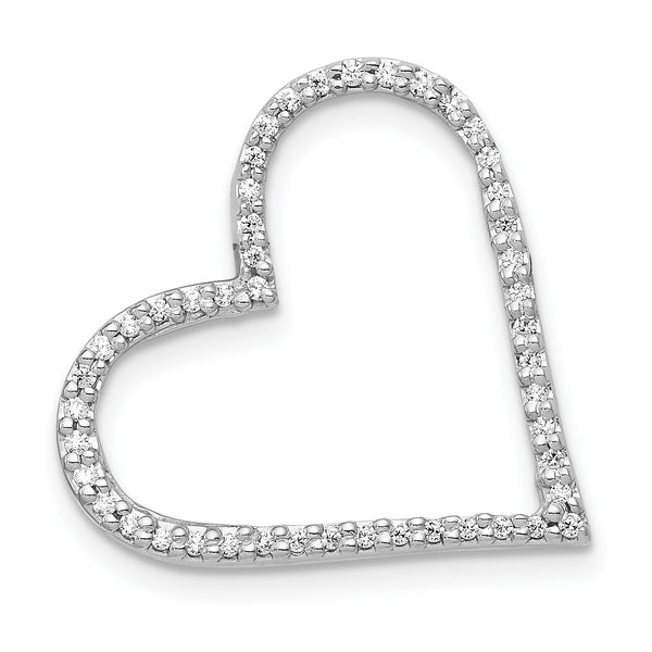 1/6 CTW Diamond Heart Pendant-Chain Not Included in 14KT White Gold