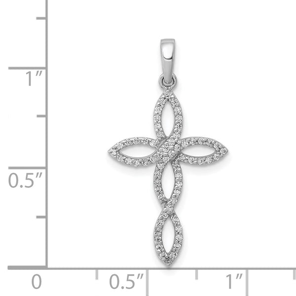 1/4 CTW Natural Diamond Pendant-Chain Not Included in 14KT White Gold