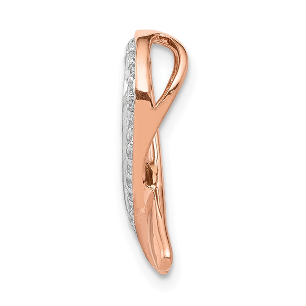 1/12 CTW Natural Diamond Awareness Pendant in 14KT Rose Gold. Chain not Included