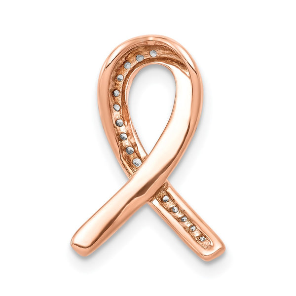 1/12 CTW Natural Diamond Awareness Pendant in 14KT Rose Gold. Chain not Included