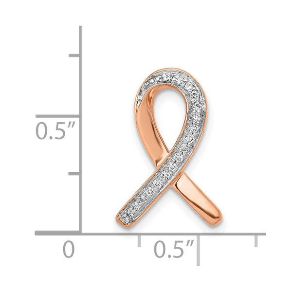 1/12 CTW Natural Diamond Awareness Pendant in 14KT Rose Gold. Chain not Included