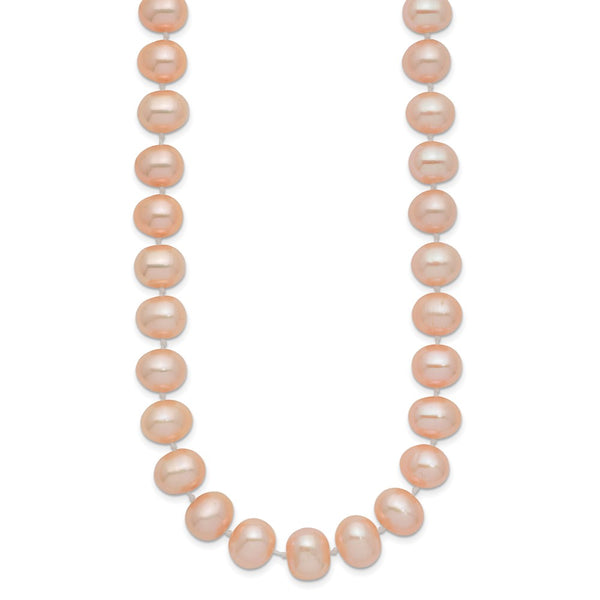 8X9MM Near Round Pearl 18-inch Necklace in 14KT Yellow Gold