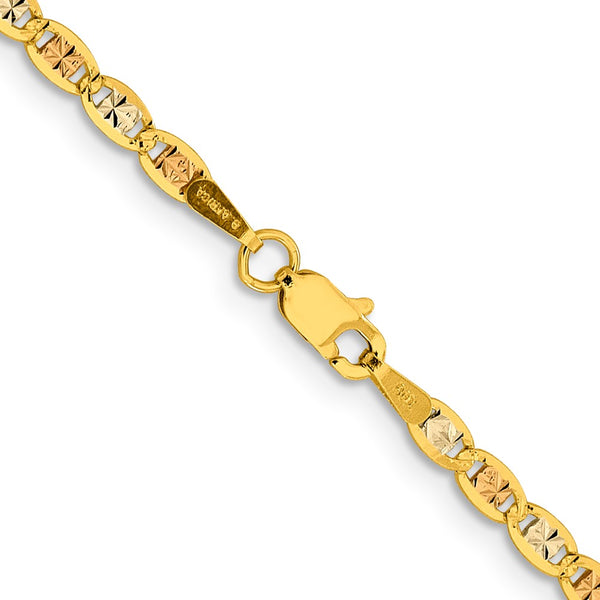 14KT Gold Tri-Color 20-inch 2.75MM Valentino Chain