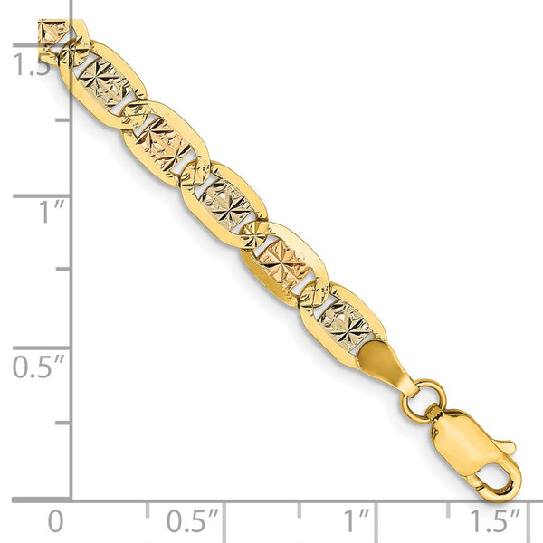 14KT Gold Tri-Color 8-inch 4.65MM Valentino Bracelet