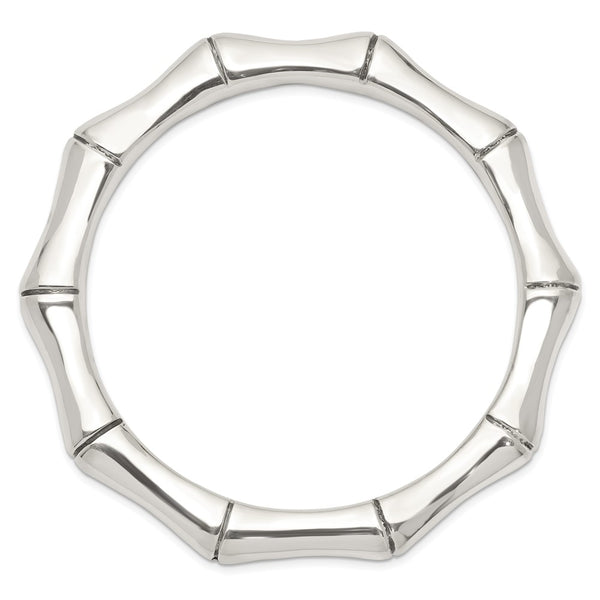 Sterling Silver 7.75-inch Bangle Slip-On Bracelet