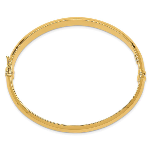 Yellow Gold Plated Sterling Silver 8MM Bangle Bracelet