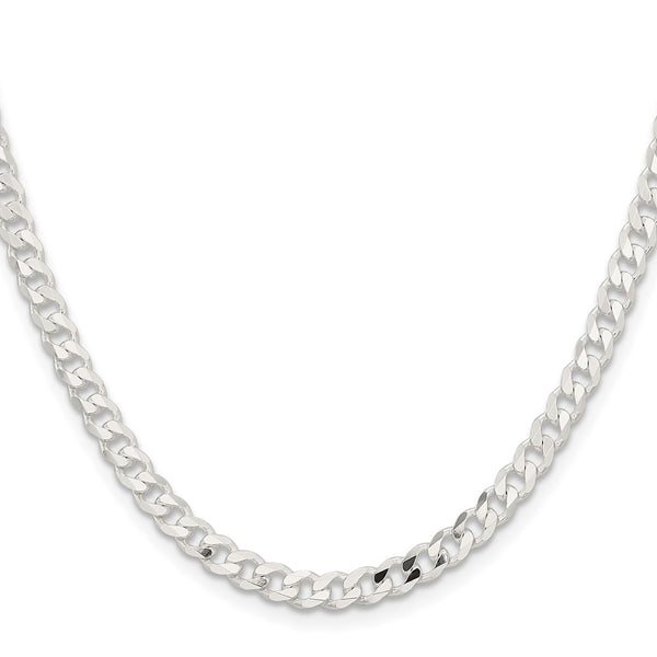Sterling Silver 20-inch 4.5MM Lobster Clasp Curb Chain