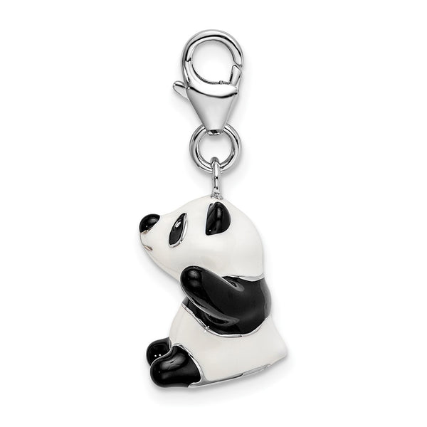Sterling Silver 36X17MM Panda Charm
