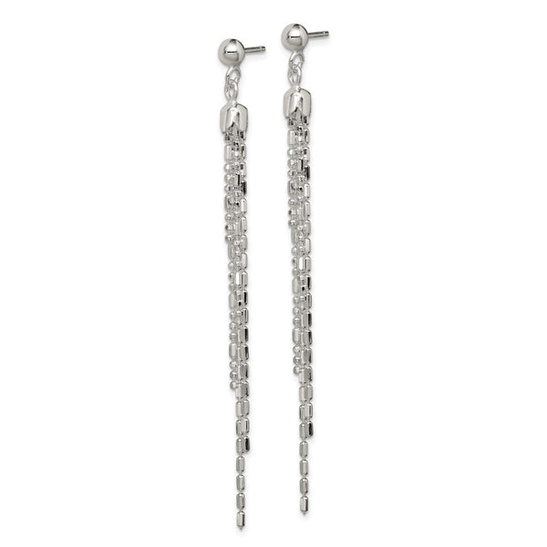 Sterling Silver 72X4MM Fancy Multi-Strand Earrings