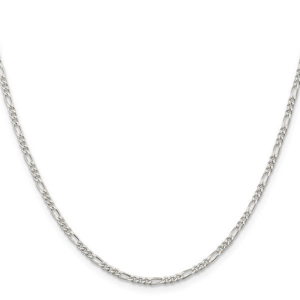 Sterling Silver 20-inch 2.25MM Lobster Clasp Figaro Chain