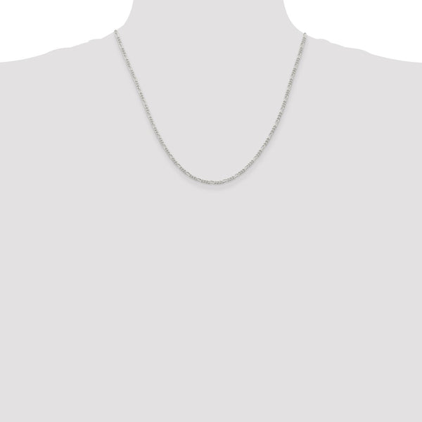 Sterling Silver 20-inch 2.25MM Lobster Clasp Figaro Chain
