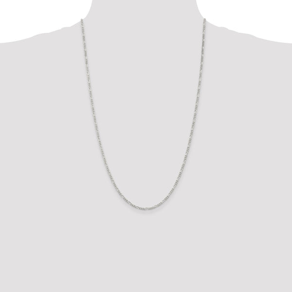 Sterling Silver 26-inch 2.25MM Figaro Chain
